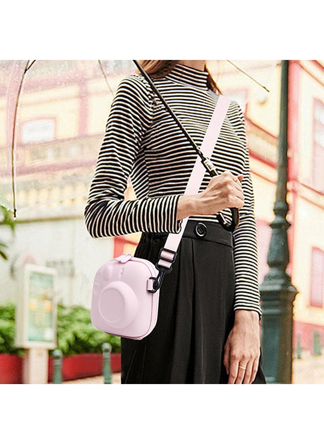 O Ozone - Universal Protective Camera Case for Fujifilm Instax Mini 12 11 9 8 SE 7+ 40, Instant Camera Bag Hard EVA Case with Shoulder Strap- Blossom Pink - Image 1