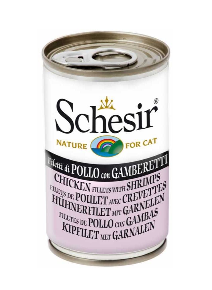 Schesir Cat Can-Wet Food Chicken With Shrimps 1PC