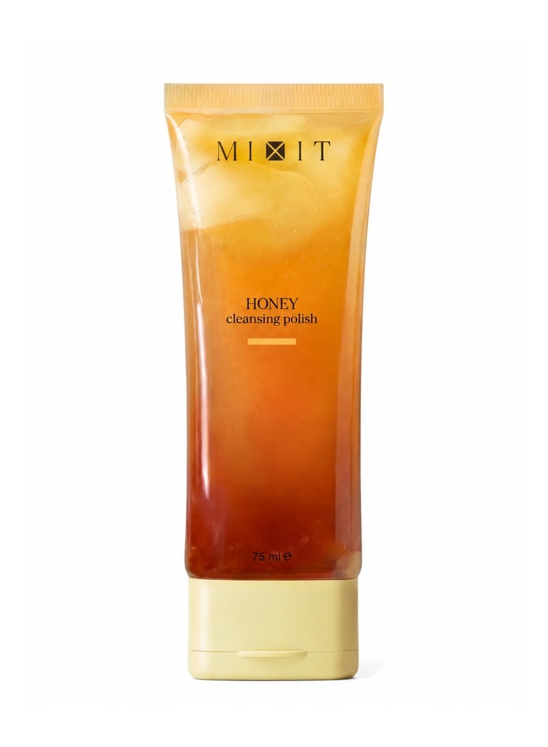 Mixit مقشر منظف هيدروفيلي بالعسل من MIXIT، مزيل لطيف للمكياج وغسول للوجه بخلاصة العسل، 75 مل - Image 1