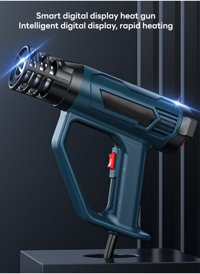 Sharpdo - Small 50℃-550℃ Digital Display Hot Air Gun 2-Speed Wind Speed Adjustment Suitable for Car Wrapping 2500W - Image 1
