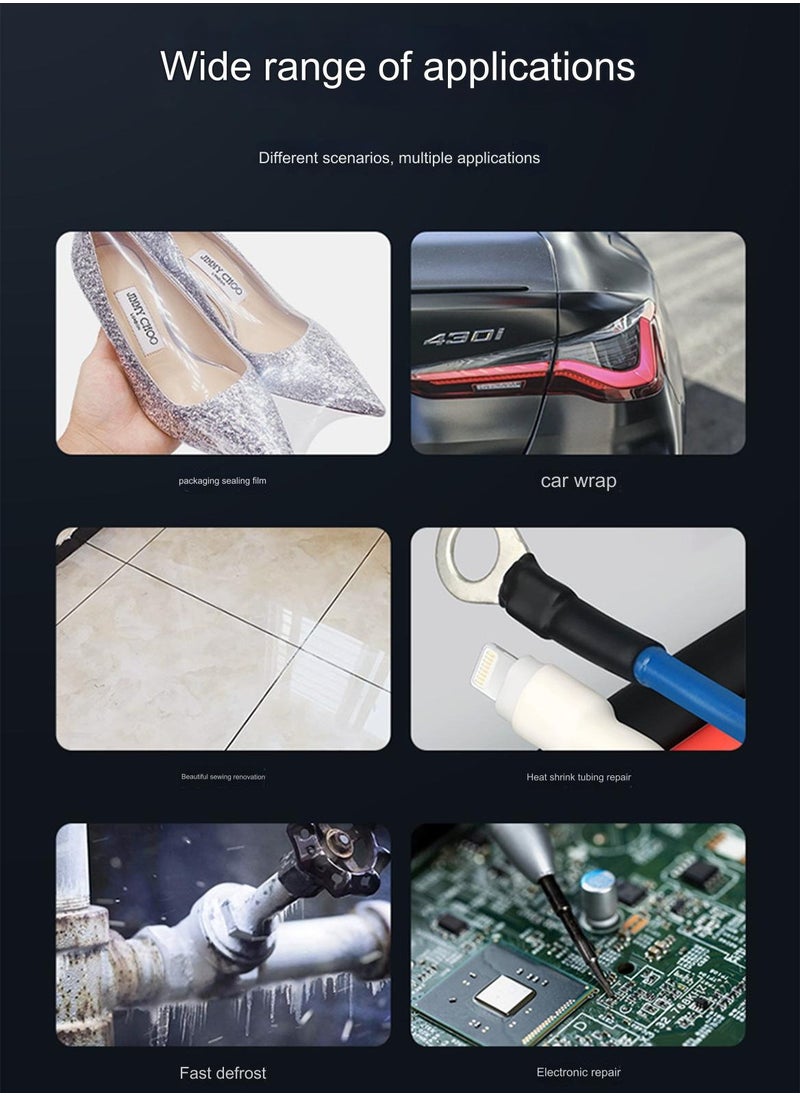 Sharpdo - Small 50℃-550℃ Digital Display Hot Air Gun 2-Speed Wind Speed Adjustment Suitable for Car Wrapping 2500W - Image 1