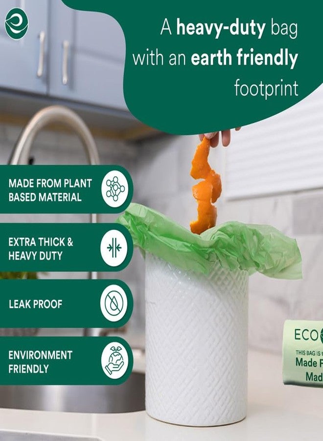 ECO SOUL [19 inch x 21 inch, 45 Pack] Medium Compostable Trash Bags | Eco-Friendly Non OXO-Biodegradable Bags for Garbage Bins | Heavy Duty & Leak-Resistant | Home, Office & Kitchen Use (48 x 53 cm) - Image 3