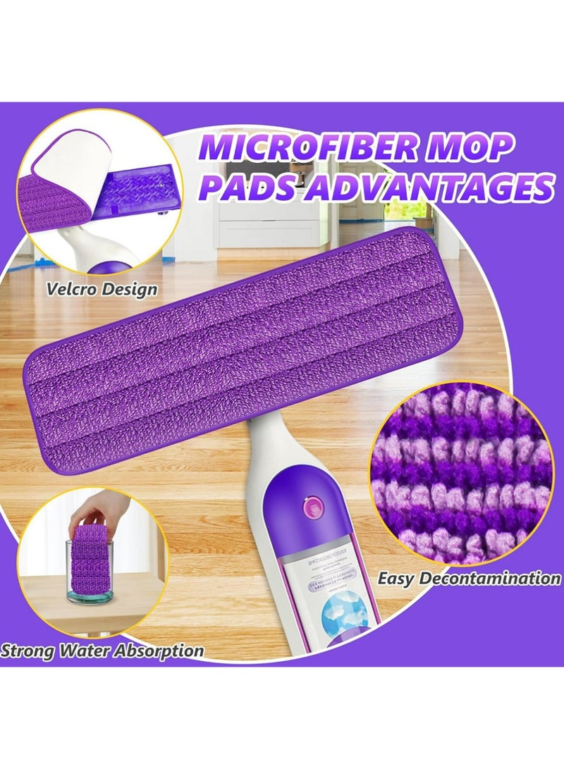 YOUGE 6-Piece Microfiber Spray Mop Replacement Head Set , - Microfiber Wet Pads Refills PowerMop Pads Machine Washable Hard Wood Floor Mop Pads Replacement Multicolour 42x39x4cm - Image 3