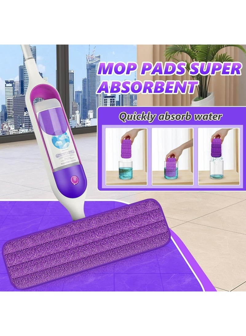 YOUGE 6-Piece Microfiber Spray Mop Replacement Head Set , - Microfiber Wet Pads Refills PowerMop Pads Machine Washable Hard Wood Floor Mop Pads Replacement Multicolour 42x39x4cm - Image 2