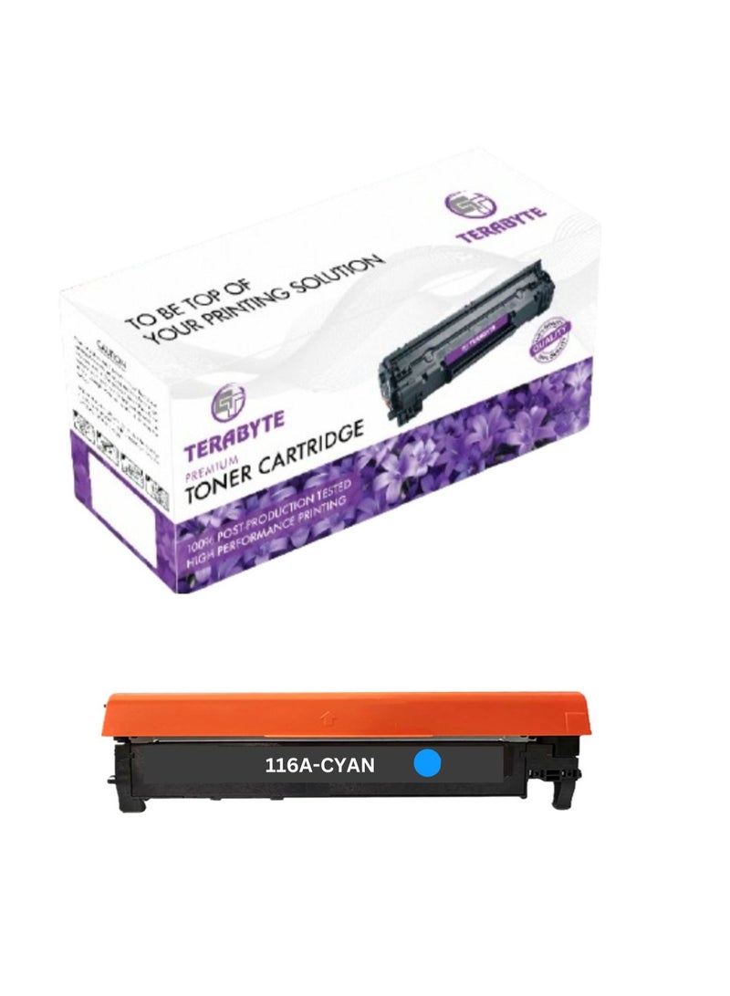 Terabyte 116A (W2061A) Compatible Toner Cartridge use for Color Laser MFP178nw 179fnw 150a 150w 150nw Printers (Cyan) - Image 1
