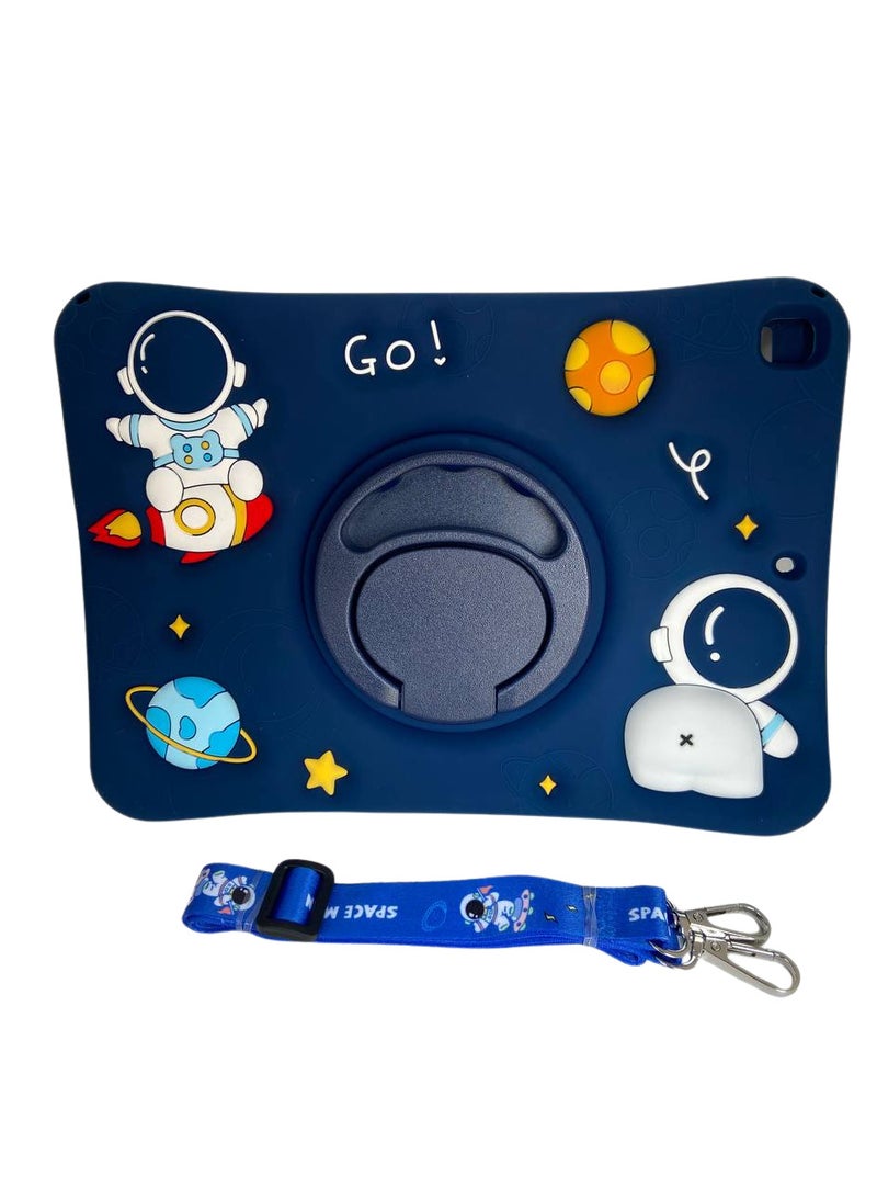 Cartoon 3D Silicon Handle Stand Cover For iPad 9th/8th/7th Generation (2022/2021/2020/2019 Model, 10.2 inch) - Image 1