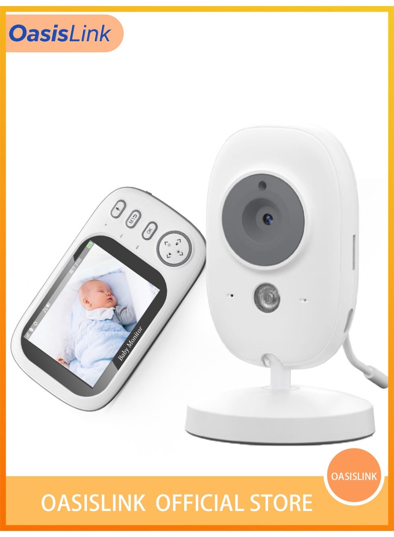 OasisLink Baby Monitor with Camera and Audio, 3.5 Inch Video Baby Monitor Screen with 10-hour Battery on VOX Mode, 2-Way Talk, Sound alert, Wireless, No WiFi, up to 1000ft Range - Image 2