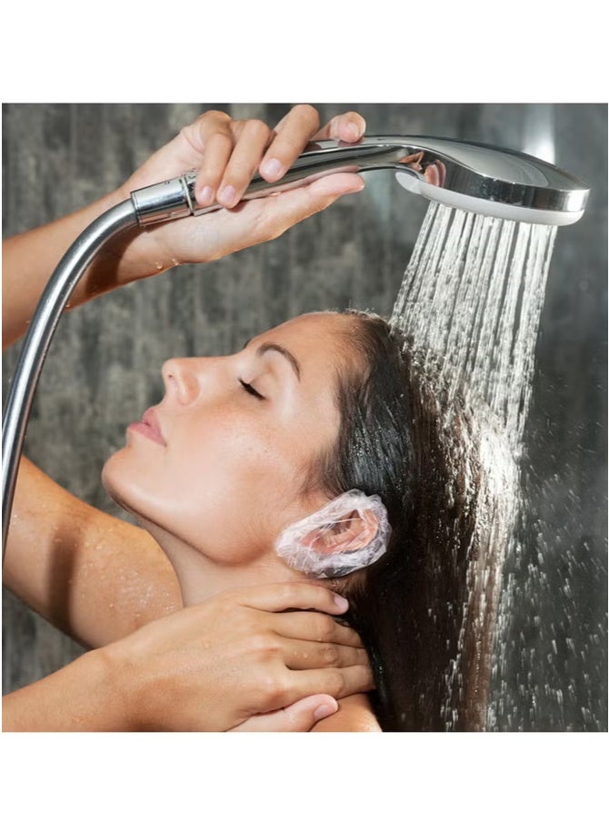 100PCS Ear Protector Caps Disposable Elastic Clear Shower Water Ear Covers Large for Hair Dye, Shower, Bathing Ear Cover Caps,Spa Home Use Hotel and Hair Salon - Image 5