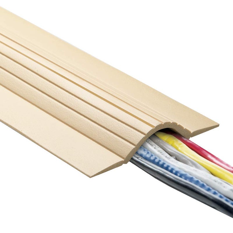 UT Wire 5-Feet Cable Blanket High Capacity Low Profile Cord Cover and Protector, Beige - Image 1