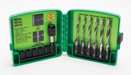 Greenlee LDTAPKIT Drill/Tap/Countersink Set, Hss, 7 Pcs., 8-32 to 1/4-20 - Image 1