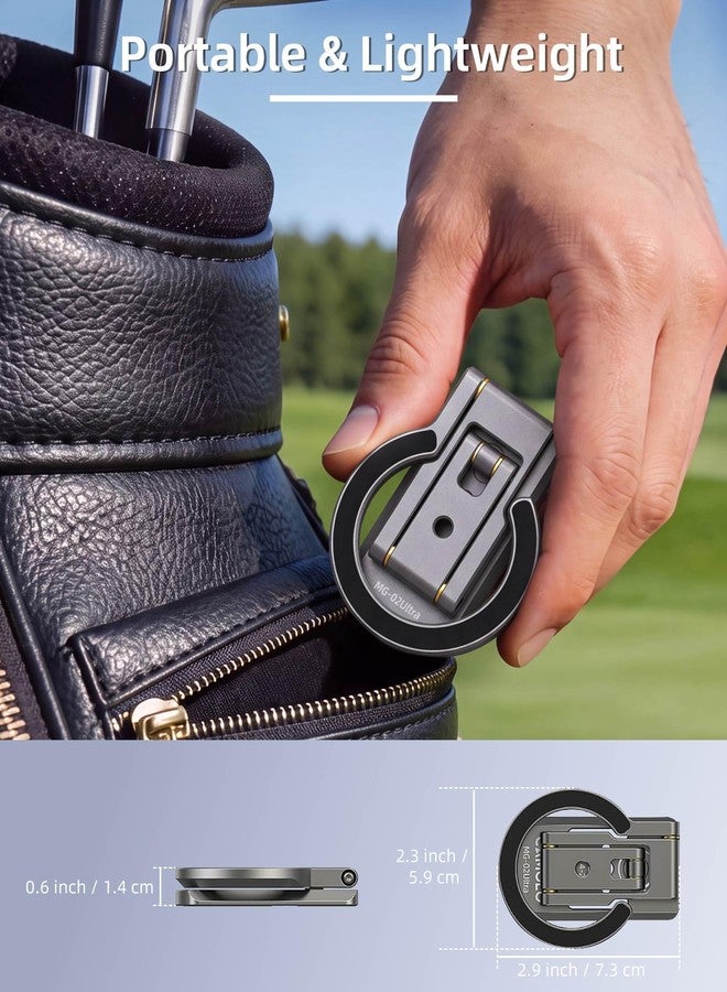 CAMOLO GEEK Dual-Sided Magnetic Aluminum Golf Cart Phone Holder w 1/4" Screw & Cold Shoe & Arca & Safety Strap, Compatible with MagSafe iPhone, Fits EZGO, Club Car, Yamaha, Golf Cart Accessories，Golf & Gym Gifts - Image 5