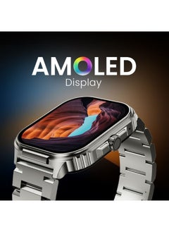 HiFuture Ultra3 PRO Premium Stainless Steel Smart Calling Watch, 2.04 Inch AMOLED Display, Silver  - Image 5