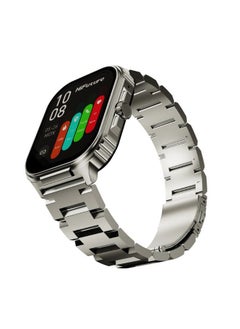 HiFuture Ultra3 PRO Premium Stainless Steel Smart Calling Watch, 2.04 Inch AMOLED Display, Silver  - Image 2