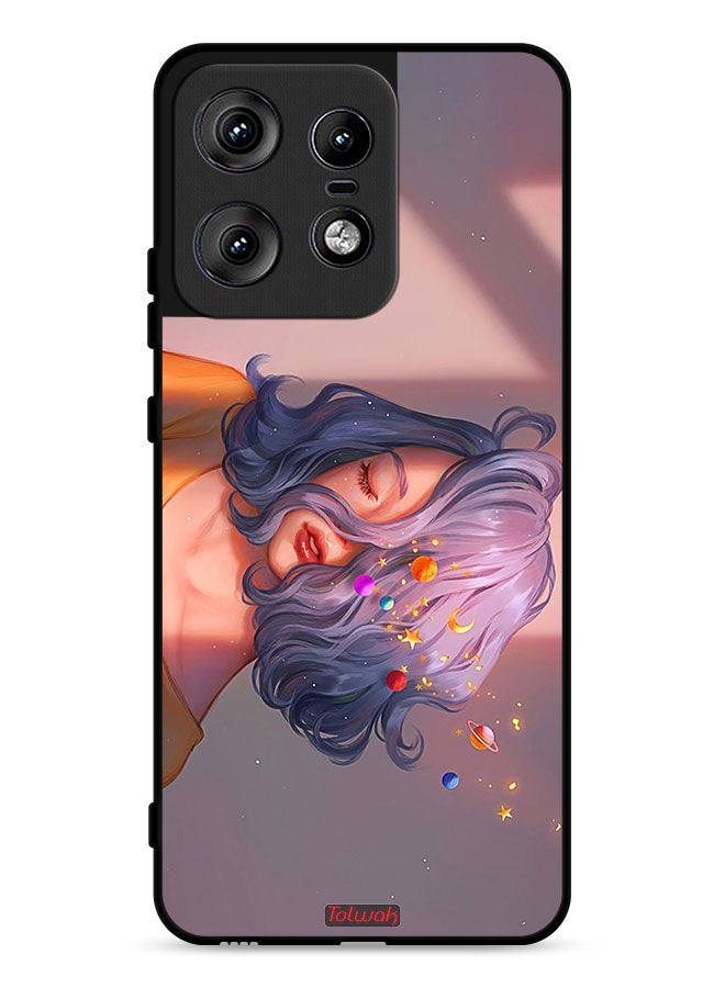 Tolwak Motorola Edge 50 Pro 5G Protective Case Cover Girl And Space Art - Image 1
