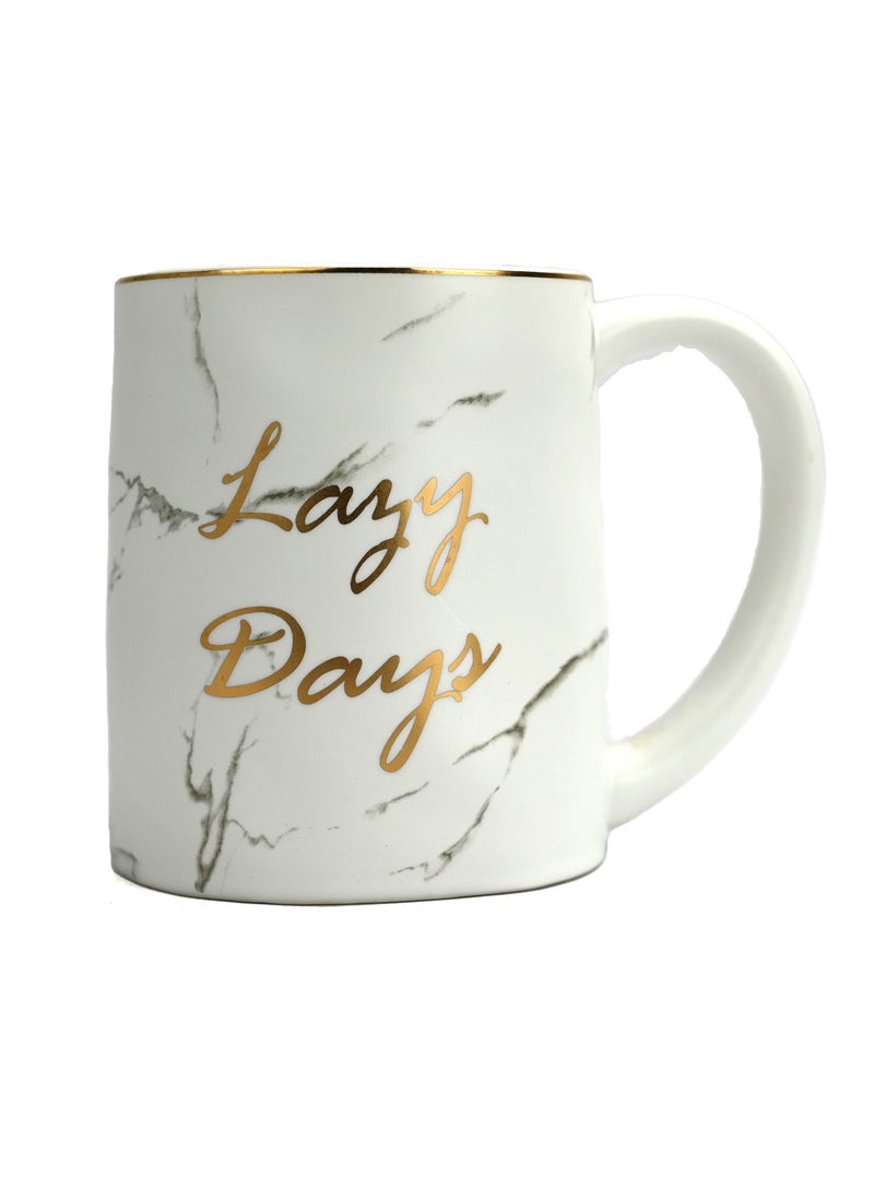 Generic - Lazy Days Marble Mug for Travellers, Marble Design Travel Mug, Travelling Mug For Travellers - Gold Marble - Image 1