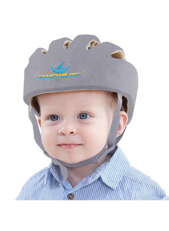 IULONEE Baby Head Protector Baby Protection Helmets Infant Walking Protective Cap Adjustable Baby Crawling Helmet Baby Safety Helmet Protective Baby Helmet for Kid Learning to Walk (Grey) - Image 1