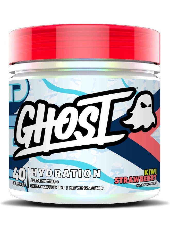 Ghost Hydration, Kiwi Strawberry, 40 Serv, Electrolyte Powder - Drink Mix Supplement With Magnesium, Potassium, Calcium, Vitamin C & Taurine For Energy & Endurance - Vegan, Free Of Soy, Sugar & Gluten  - Image 1