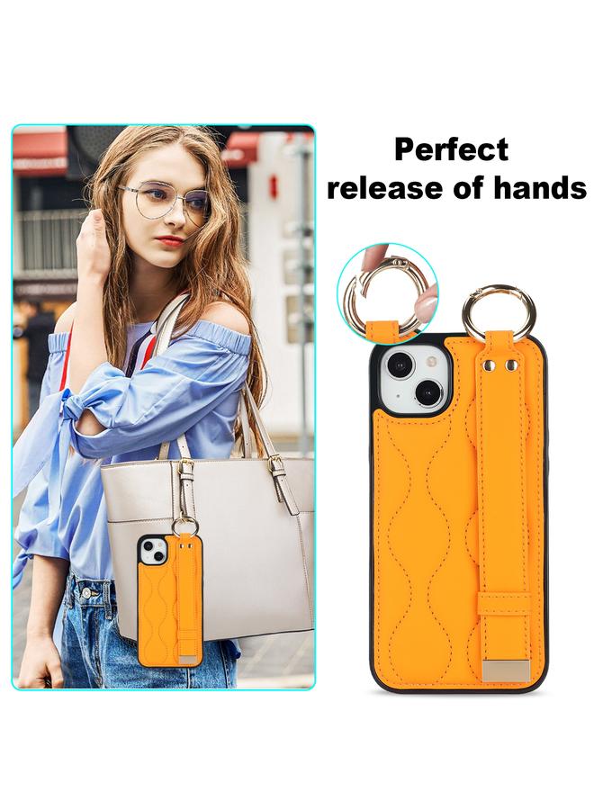 Zaboon Case For iPhone 13 mini Non-slip Full Coverage Ring PU Phone Case with Wristband - Image 5