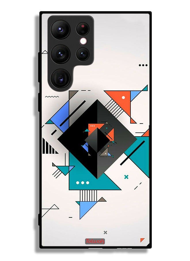 Tolwak - Samsung Galaxy S22 Ultra 5G Protective Case Cover Square And Triangle Shapes Abstract Pattern - Image 1