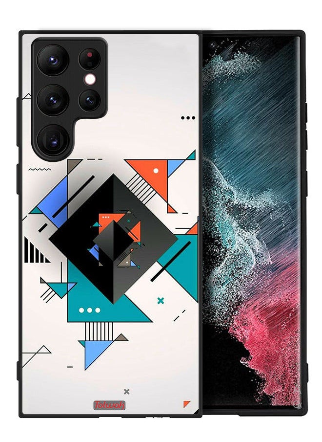 Tolwak - Samsung Galaxy S22 Ultra 5G Protective Case Cover Square And Triangle Shapes Abstract Pattern - Image 1