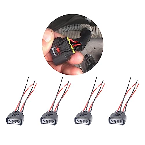 HAOBO 4PCS Ignition Coil Connector, Standard 4 Ports Ignition Coil Wire Compatible with Toyota Camry Corolla Highlander Scion Replace 90980-11885 Ignition Coil Female Connector Plug Harness Pigtail - Image 1