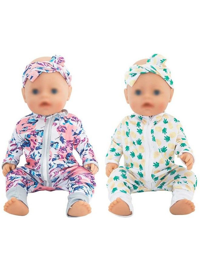 SOTOGO 5 Sets Doll Clothes Outfits Jumpsuits With 5 Headbands For 14 To 17 Inch New Born Baby Doll 15 Inch Baby Doll And American 18 Inch Doll Clothes And Accessories - Image 5