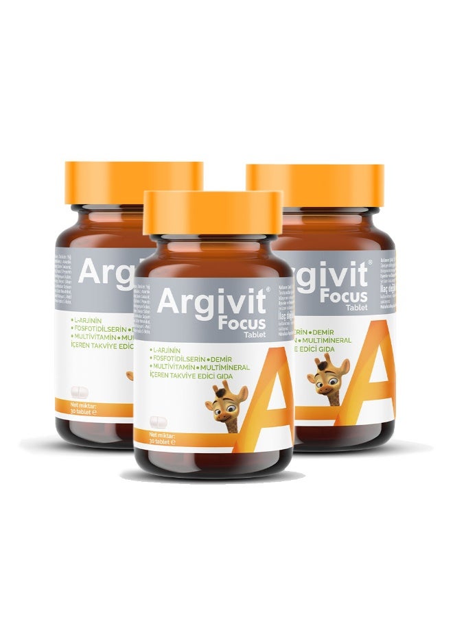 ارجيفيت أقراص أرجيفيت فوكس 30 قرصًا - عرض 3 قطع | دعم تركيز الأطفال وانتباههم - Image 1