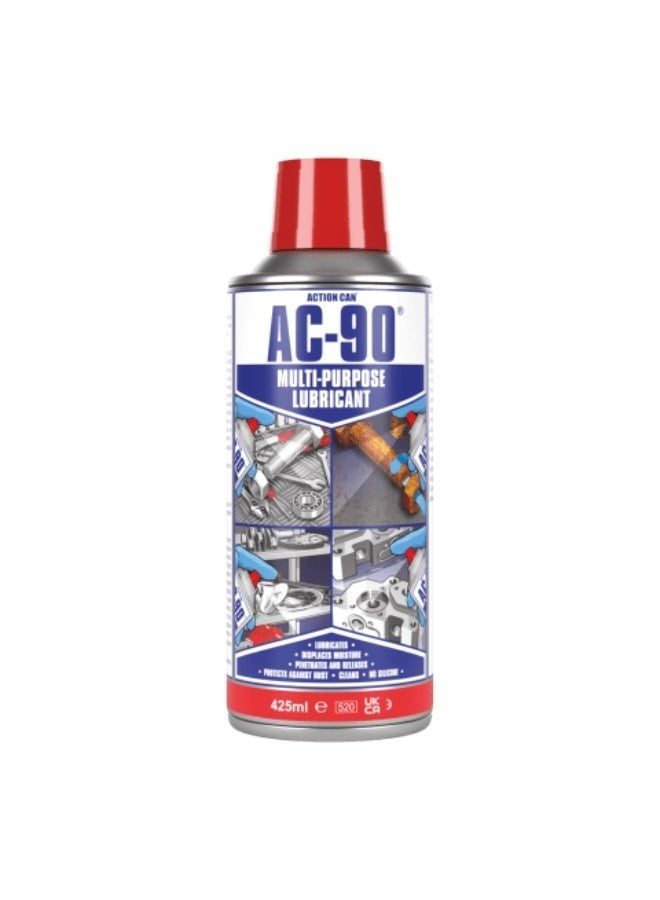 ®ACTION CAN AC-90 Multi-purpose Lubricant - Rust remover 425ML multi-purpose rust remover and oil spray combines lubrication, protection, cleaning, and moisture repellent. - Image 1