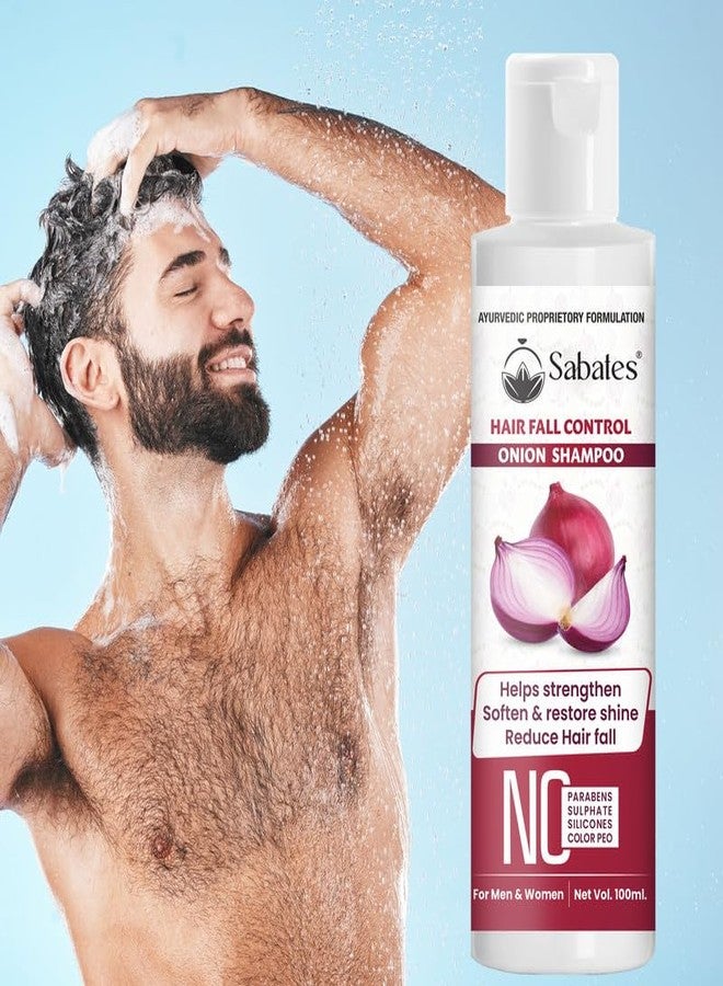 Sabates Onion Hair Shampoo For Strong, Smooth and Silky|Shampoo For Smoother Soft, Shiny Hair, Hair Growth, Treat Hair Fall, Gentle enough for daily use 100% Natural Extracts - Image 3