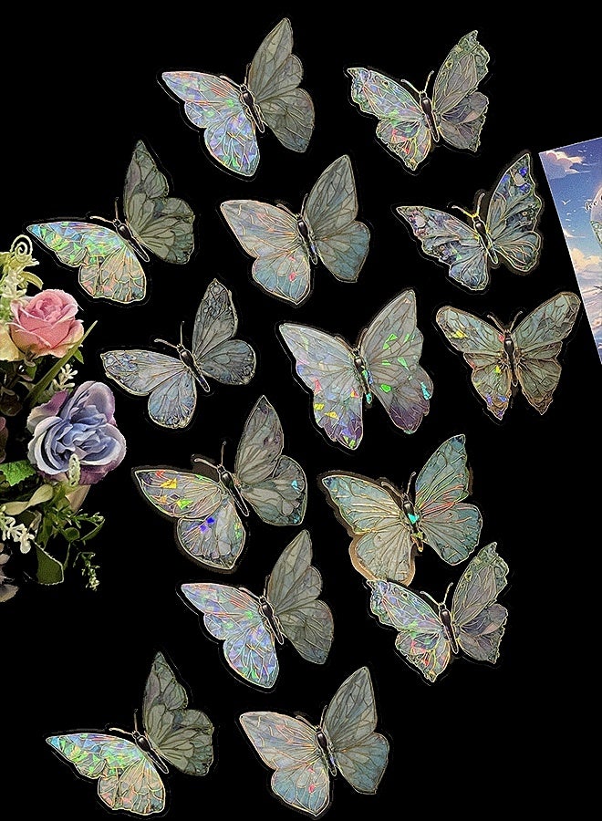 10PCS 3D Butterfly Wall Decor Stickers,Removable PVC Multi-Size (2.8"-3.9")DIY Removable Wall Art Decal for Kids Room, Nursery, Bedroom, Classroom, Party Decoration Dark Blue - Image 1