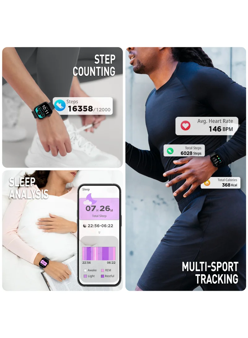 REFLEX ACTIVE Reflex Active Series 40 AMOLED Smart Aluminium Charcoal Strap Calling Watch