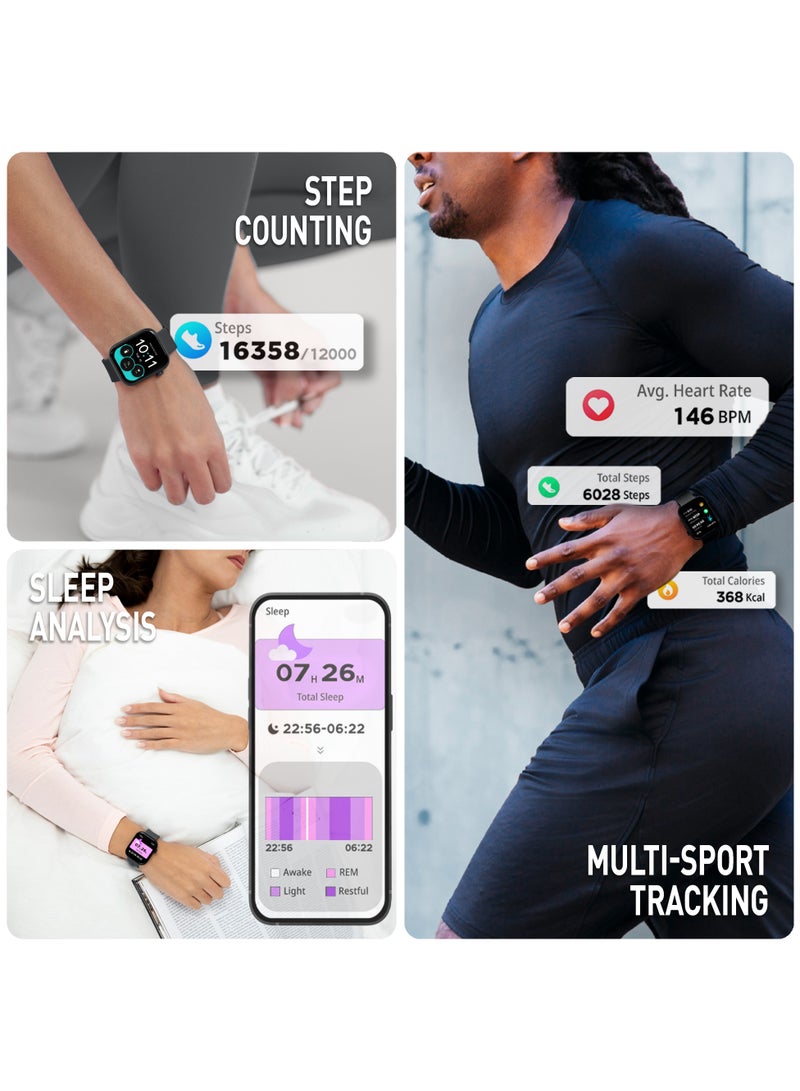 Reflex Active Spectra S 300 Lite AMOLED Smart Aluminium Charcoal Strap Calling Watch - Image 2