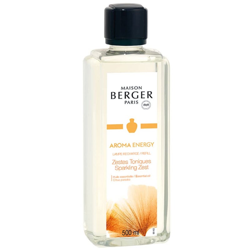 Maison Berger مايزون بيرجر زست المتلألئ - عبوة إعادة تعبئة عطر المنزل لموزع زيت العطر - 16.9 أونصة سائلة - 500 مل - Image 1