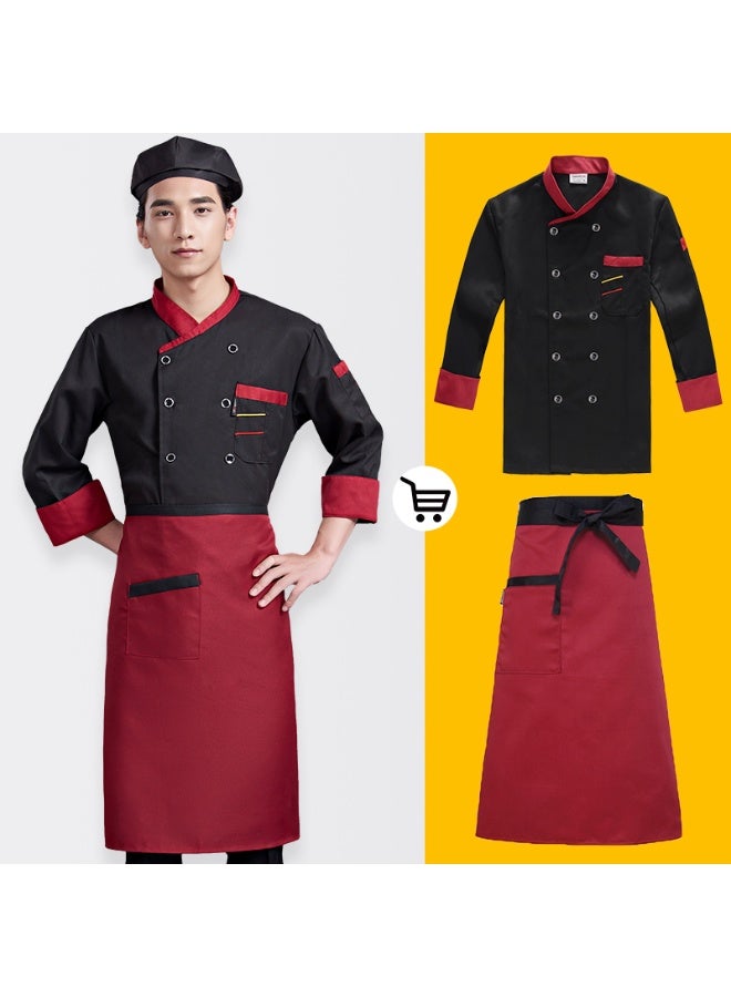 KUYING New Chef Workwear Top+Apron Set - Image 1