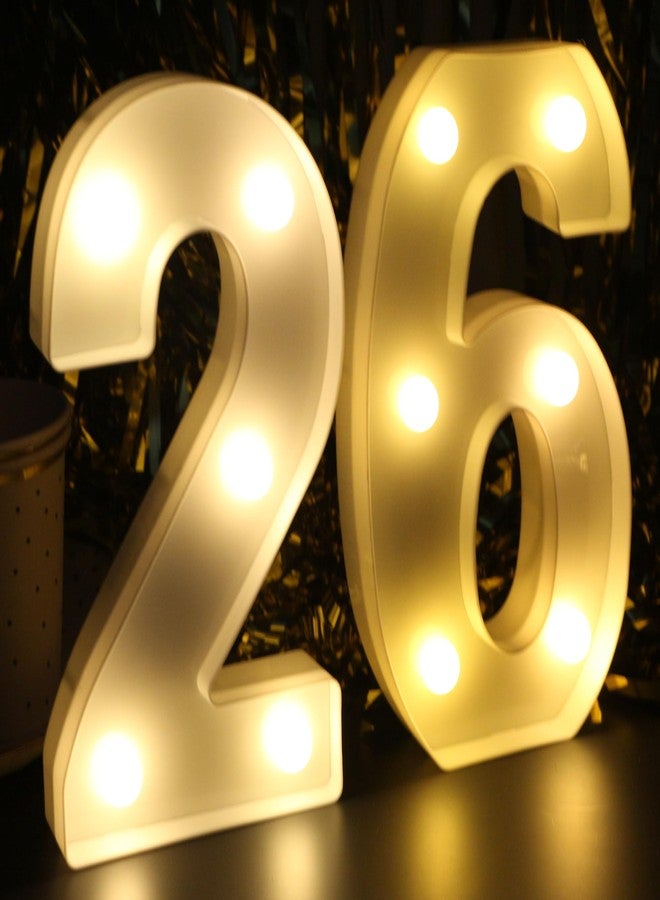 زينة عيد الميلاد السادس والعشرين للنساء، ديكورات حفلات عيد الميلاد السادس والعشرين للرجال، لافتات مضيئة تحمل الرقم 26 لتزيين الطاولة، هدايا ولوازم عيد الميلاد السادس والعشرين لها وله - Image 2