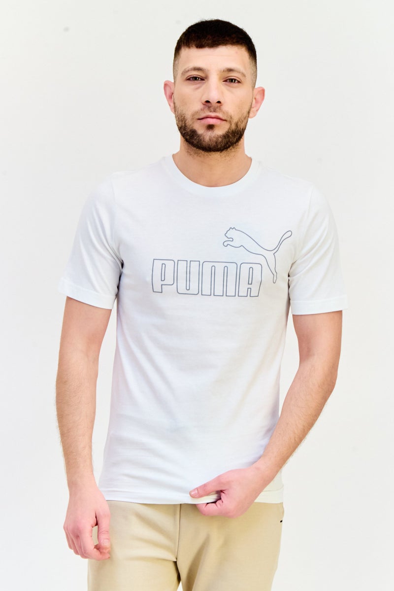 PUMA Men Sportswear Fit Short Sleeve Outdoor T-Shirt, White  - Image 1