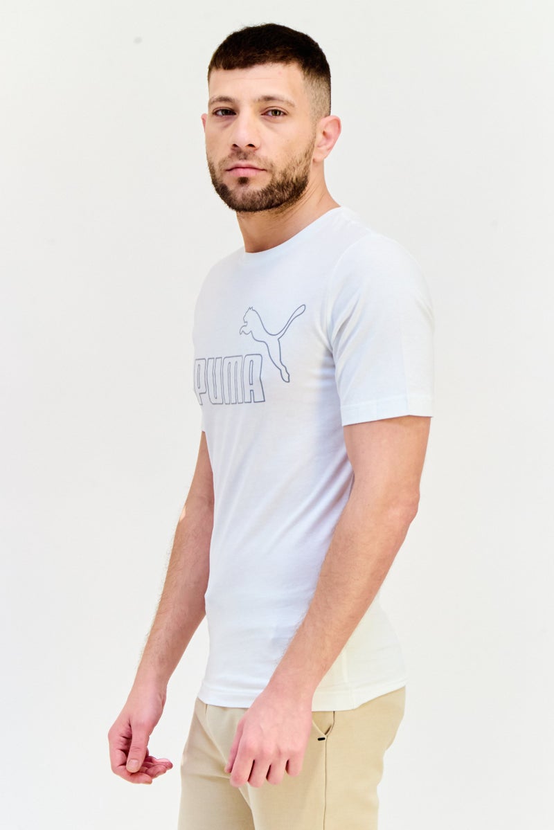 PUMA Men Sportswear Fit Short Sleeve Outdoor T-Shirt, White  - Image 2