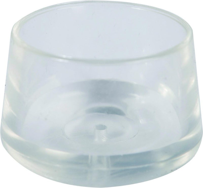 Shepherd Thermoplastic Ethylene Leg Tip Clear Round 1-1/2 in. W 4 pk
