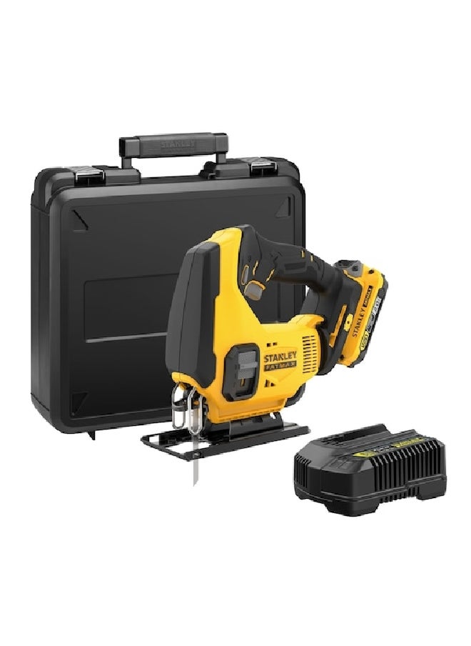 Stanley - 18V 0-2500SPM Fatmax V20 Cordless Jigsaw Yellow and Black 35 x 12.5 x 42.5 cm SFMCS600D1K-GB - Image 1