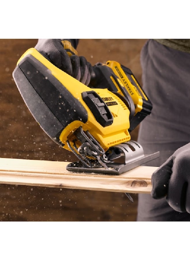 Stanley - 18V 0-2500SPM Fatmax V20 Cordless Jigsaw Yellow and Black 35 x 12.5 x 42.5 cm SFMCS600D1K-GB - Image 1
