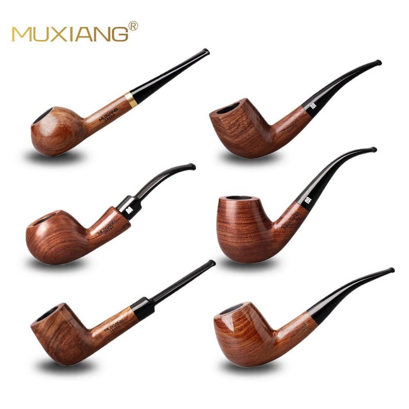 Muxiang Huanghua Pear Wooden Pipe Wooden Handmade Bucket Supply Wooden Smoking Set Solid Wood Pipe - Image 2