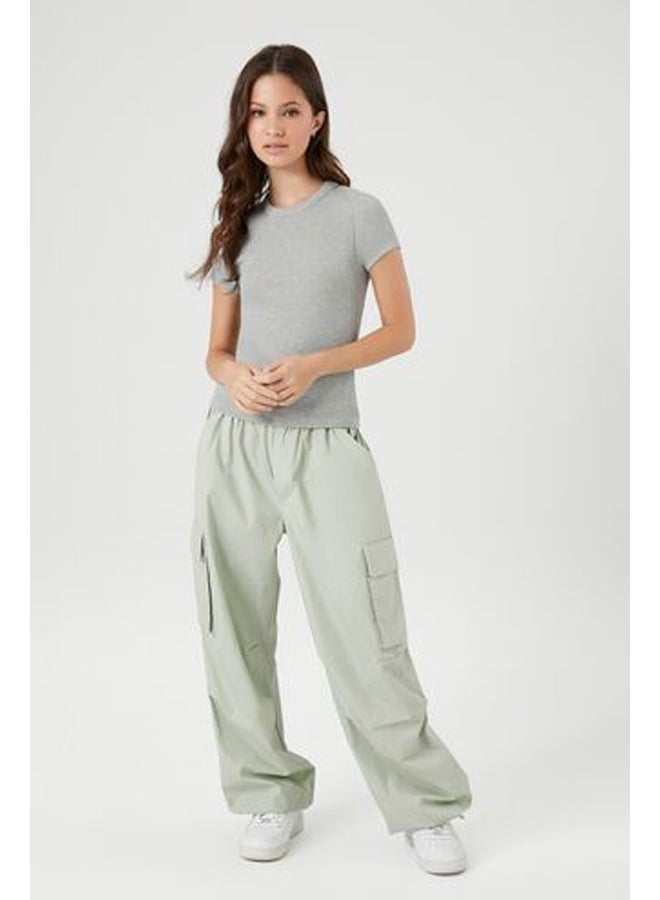 FOREVER 21 Ribbed Knit Crew Tee - Image 5