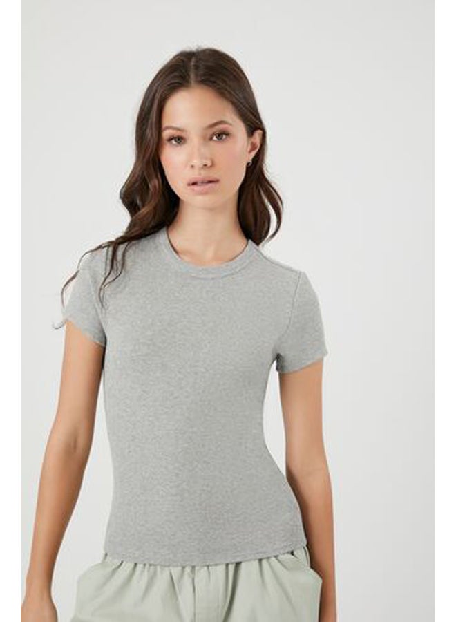 FOREVER 21 Ribbed Knit Crew Tee - Image 2
