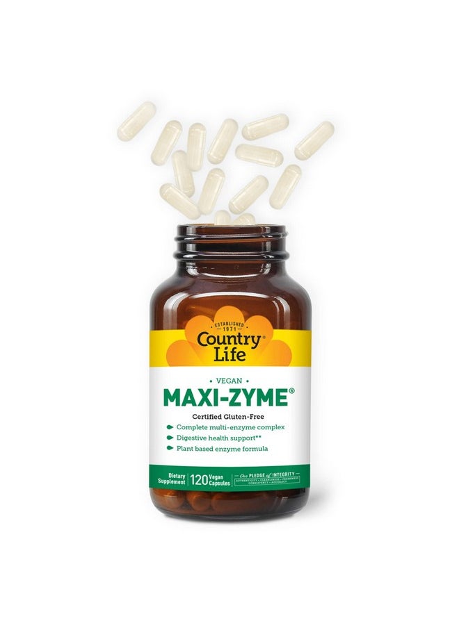 Country Life - Maxizyme Caps 120 Vegetarian Capsules Digestive Enzyme Complex To Support Maximum Digestive Power - Image 1
