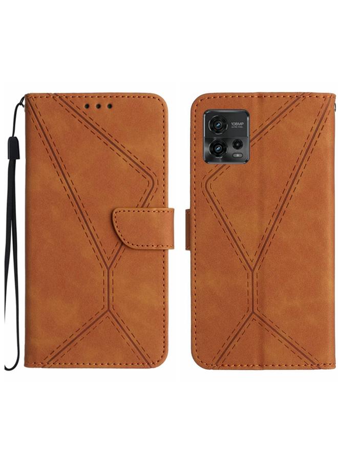 إيروريكس جراب لهاتف Motorola Moto G72 4G مصنوع من الجلد المنقوش بخياطة - Image 1