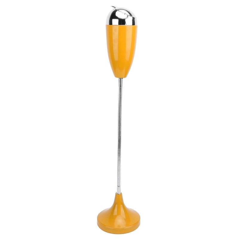 Floor Standing Ashtray: Yellow Iron & ABS Anti Rust Weatherproof - Adjustable Pole Self Cleaning Large 100-Butt Capacity for Indoor Outdoor Patio Balcony Home Use - Image 3