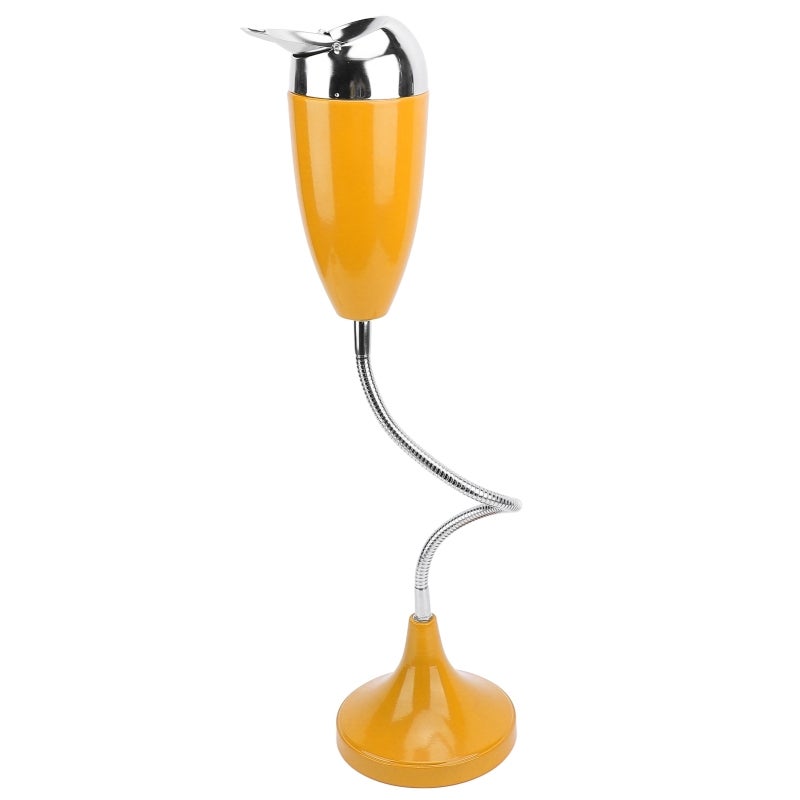 Floor Standing Ashtray: Yellow Iron & ABS Anti Rust Weatherproof - Adjustable Pole Self Cleaning Large 100-Butt Capacity for Indoor Outdoor Patio Balcony Home Use - Image 5