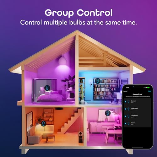 Geeni Prisma Plus 800 Dimmable Smart Light Bulbs with 2.4 GHz Wi-Fi Connectivity – Color-Changing & Tunable White, A19 LED Smart Bulb – Works with Alexa & Google, 1-Pack - Image 5