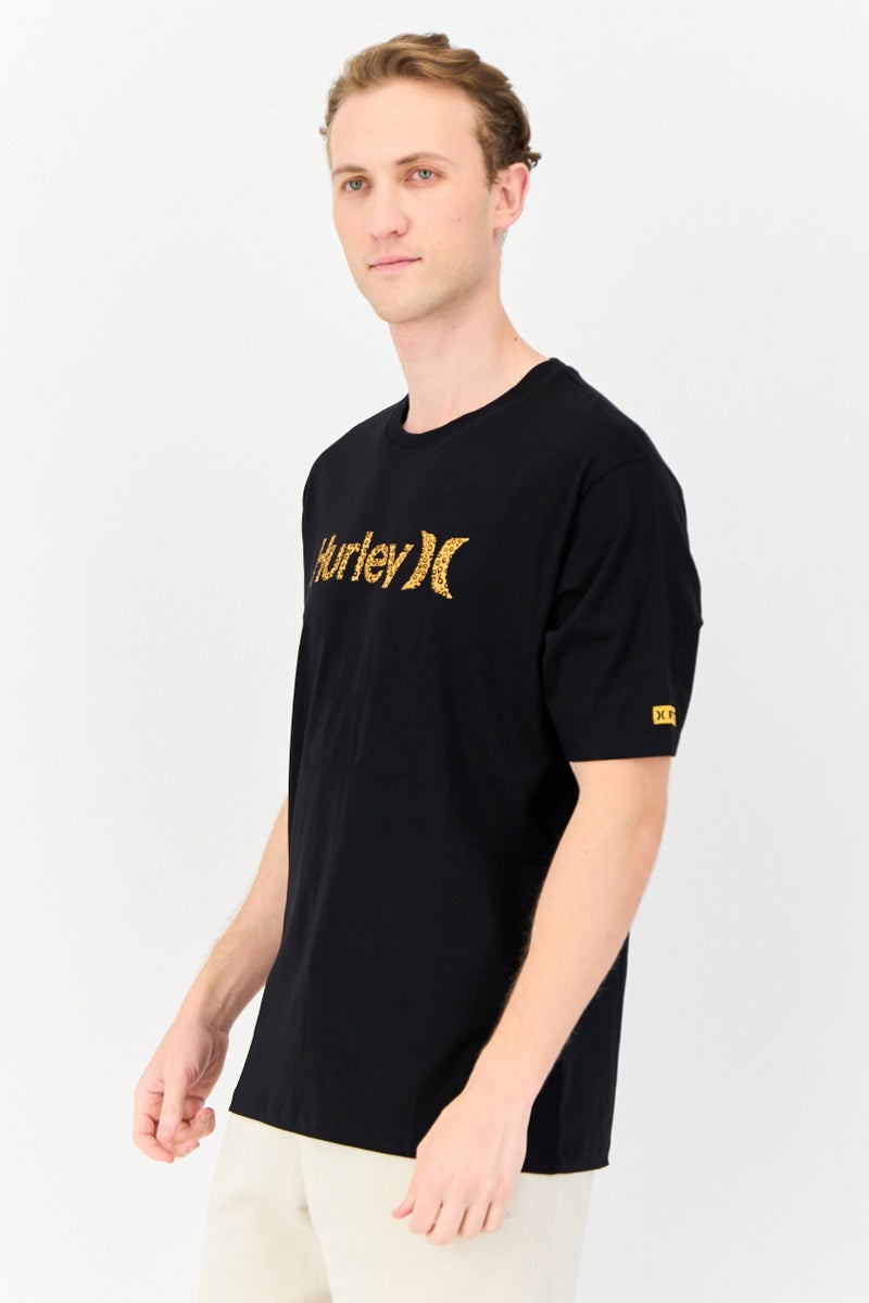 Hurley Men Sportswear Fit Short Sleeves Outdoor T-Shirt, Black - Image 2