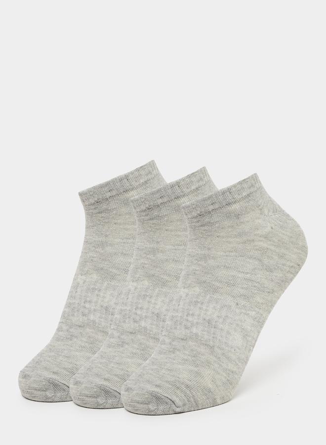 ستايلي مجموعة من 3 جوارب ميلانج بطول الكاحل - Image 1